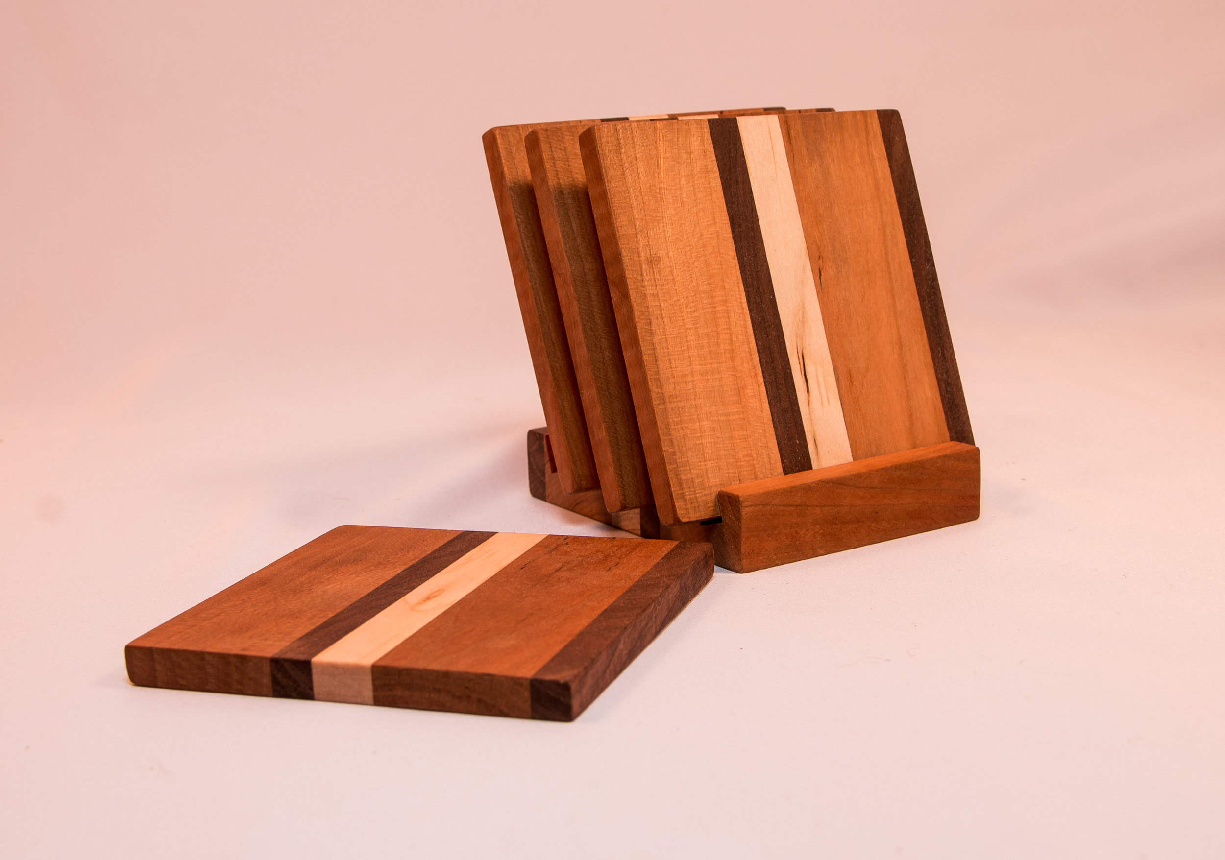 Wooden table coasters