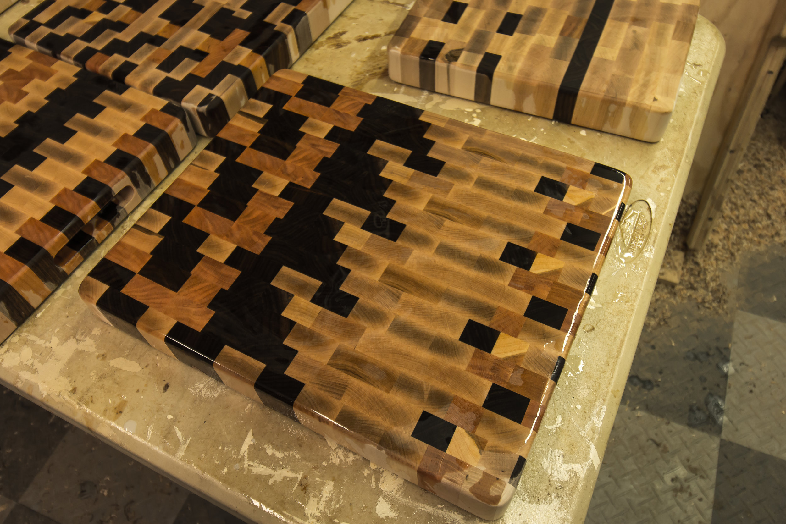 Finished End Grain Cutting Board