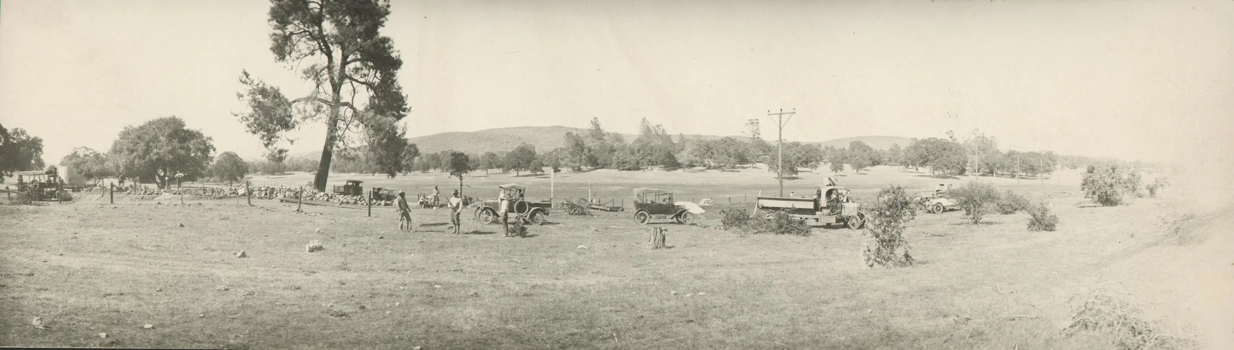 Detention camp between Shingle Springs and White Rock, prisoners finishing the last gap between Placerville and Sacramento, California