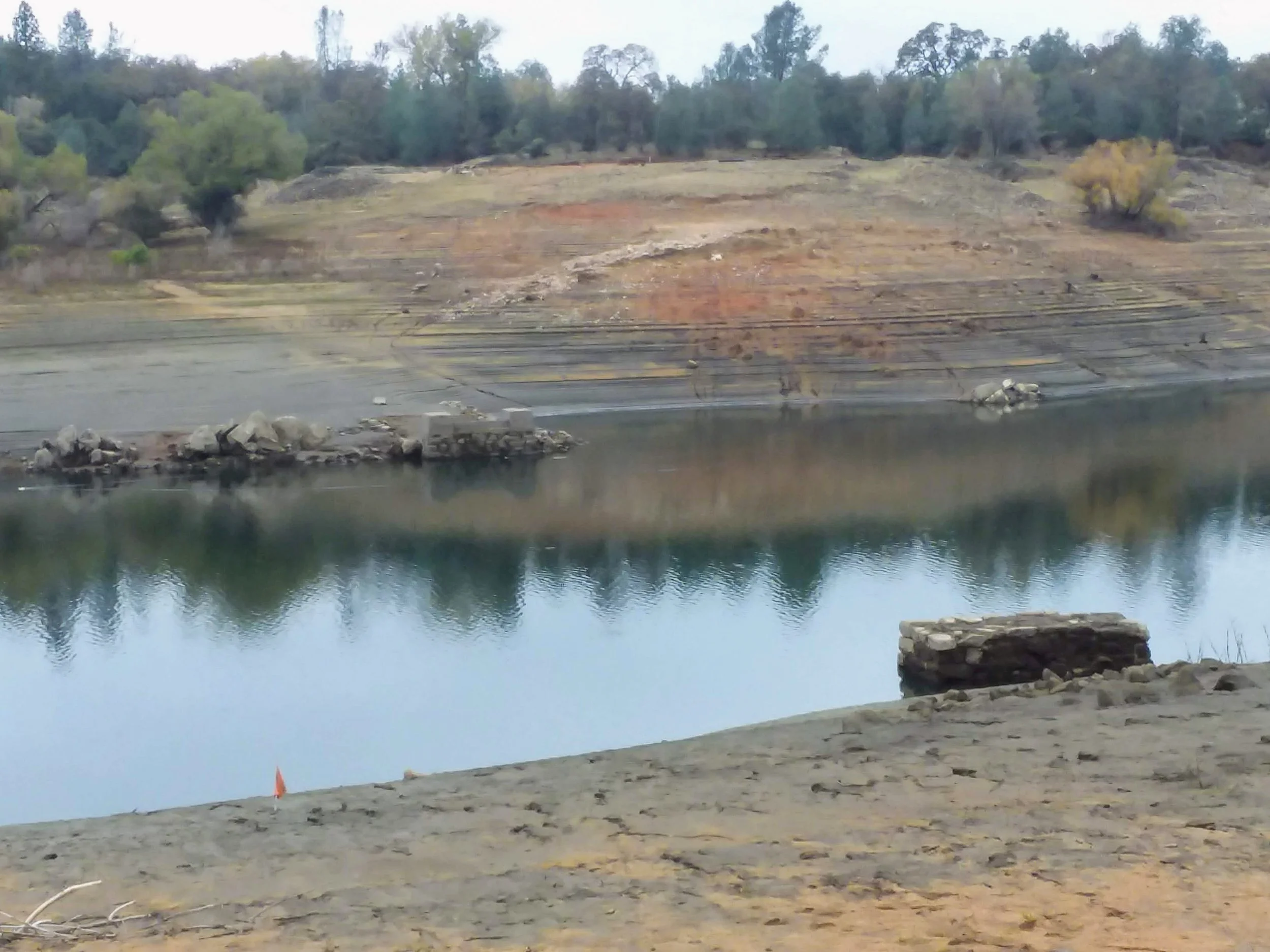 The same spot today with the bridge pilings clearly visible.