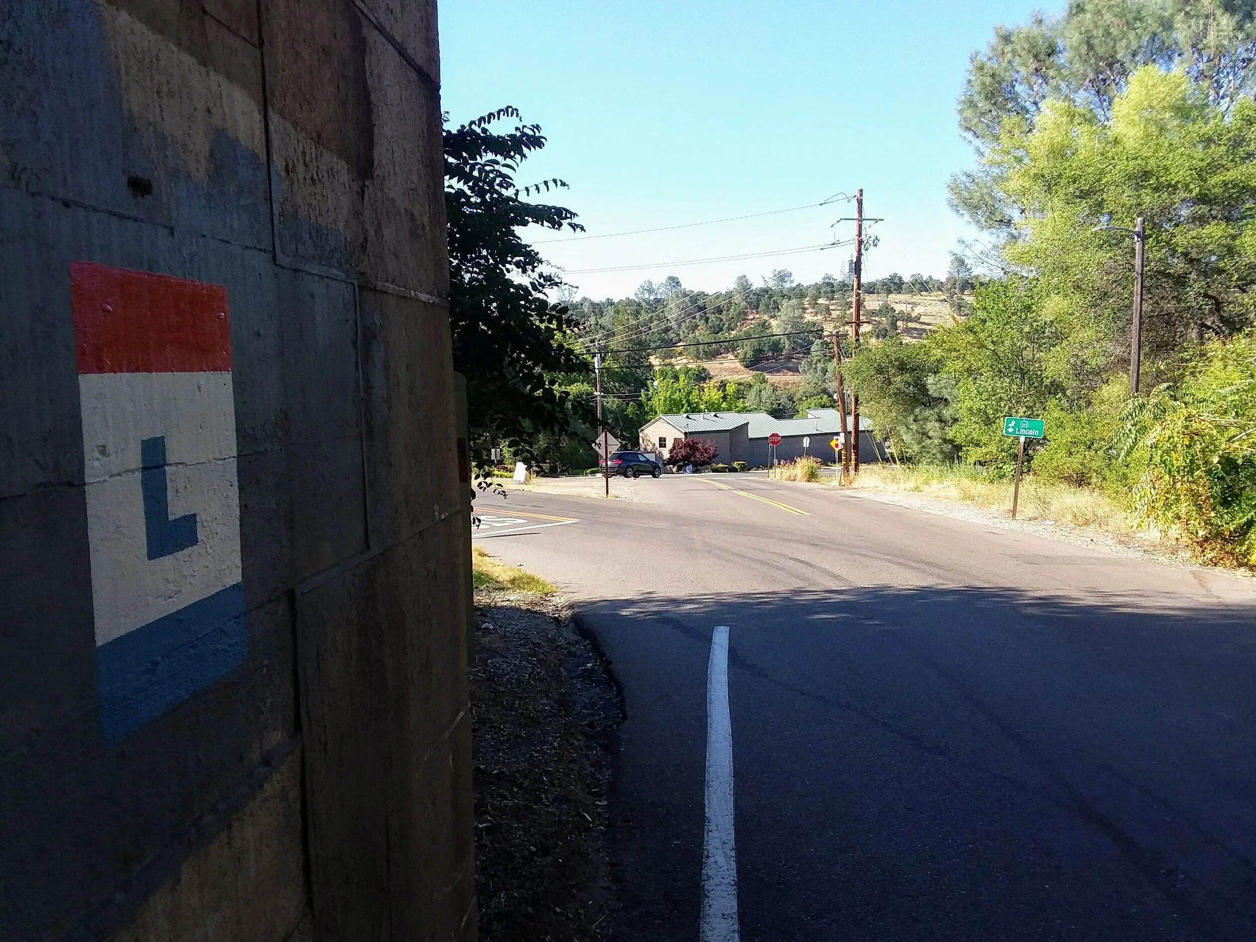 Recent stencil project in Newcastle at the oldest auto subway in California, built in 1910.