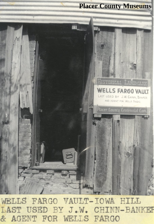 Iowa Hill Wells Fargo vault 