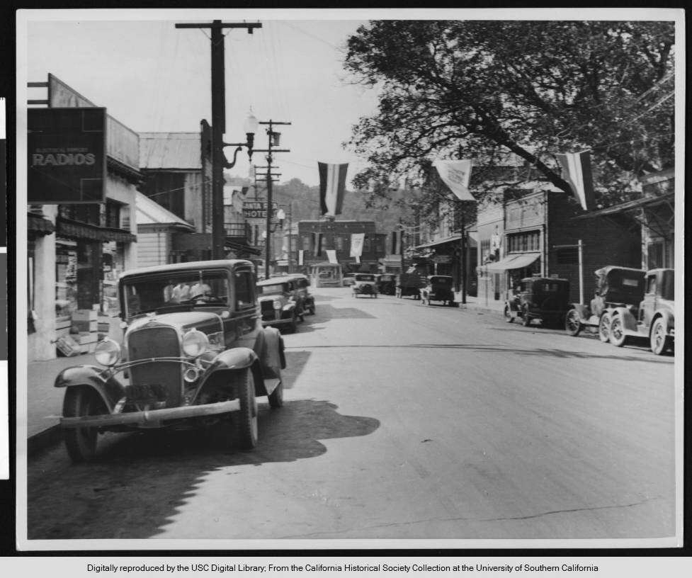 View of Main Street in Placerville, ca.1930