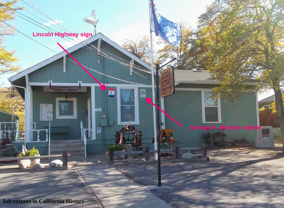 Verdi, Nevada to the California line on the northern route of the