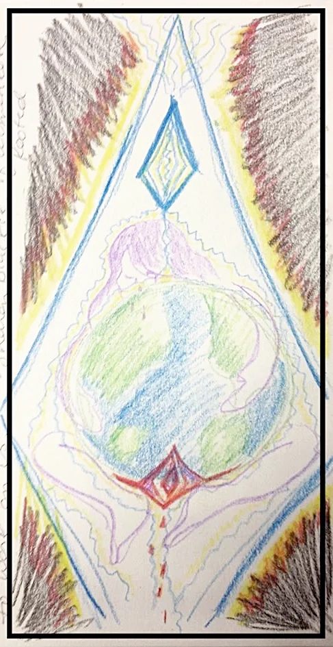I receive vivid imagery and profound clear messages in meditation, like this one of Mother Gaia weeping. Sacred images help guide, inspire, anchor, and provide insight from our past and future selves.