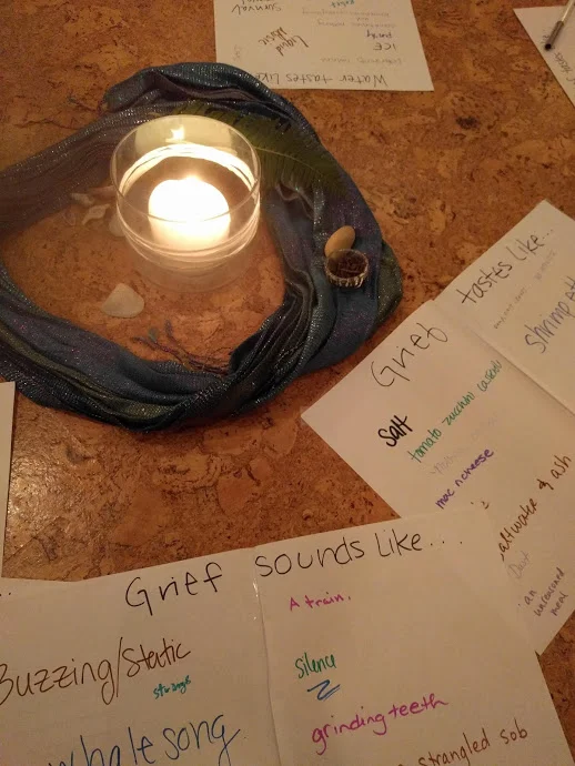 Our alter and reflections from this fall’s Grief Series