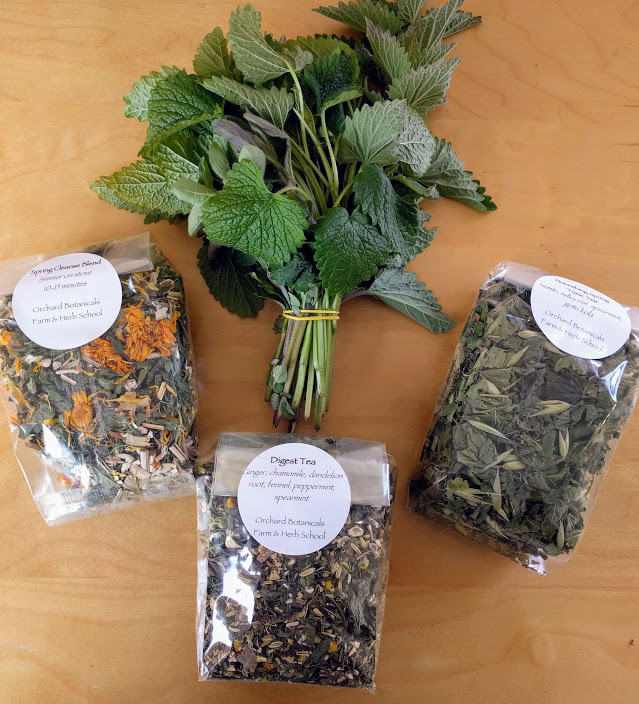 #3: Find your food —and medicine! Last weekend my sister Clare (below) and I took an amazing class on blending medicinal teas for the spring season with Becca Farr at Orchard Botanicals. I’m in love!