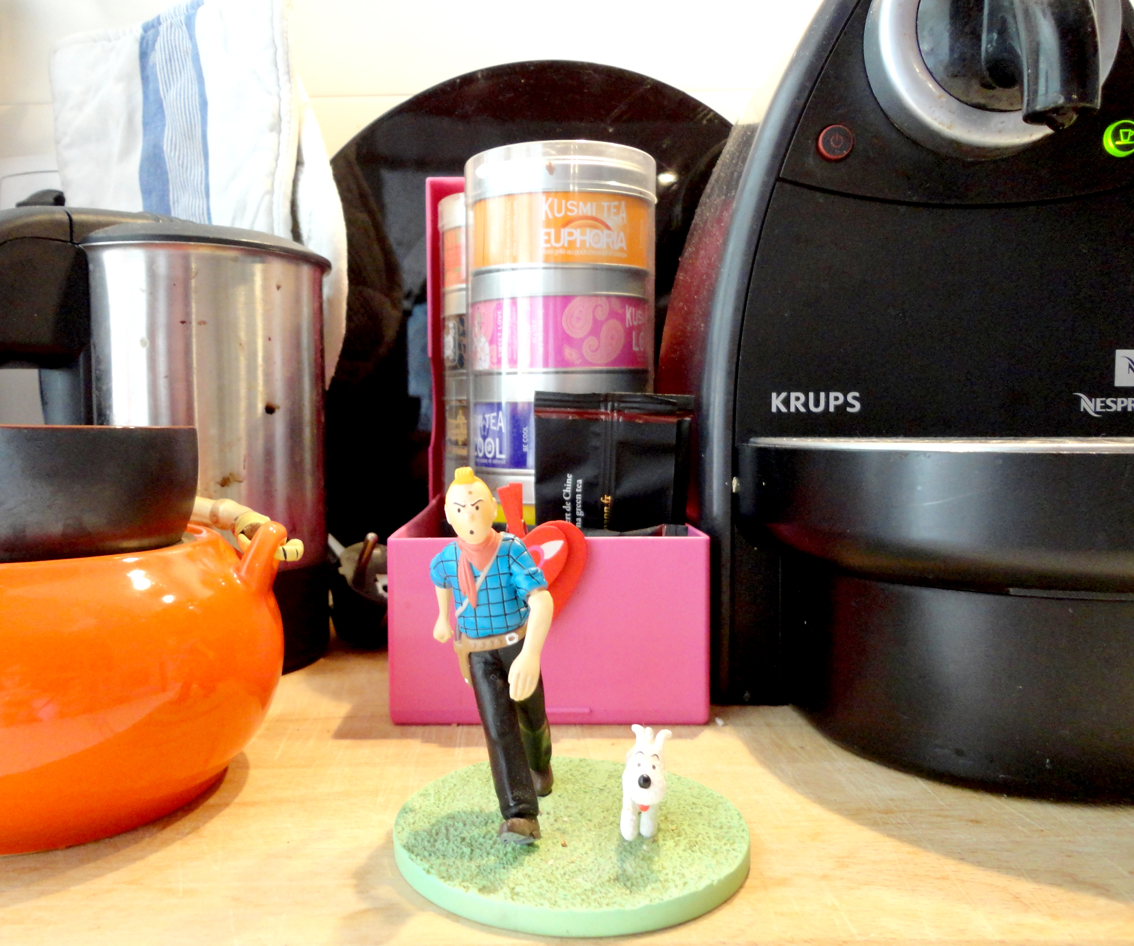  as aventuras do Tintin e da Teca na cozinha 