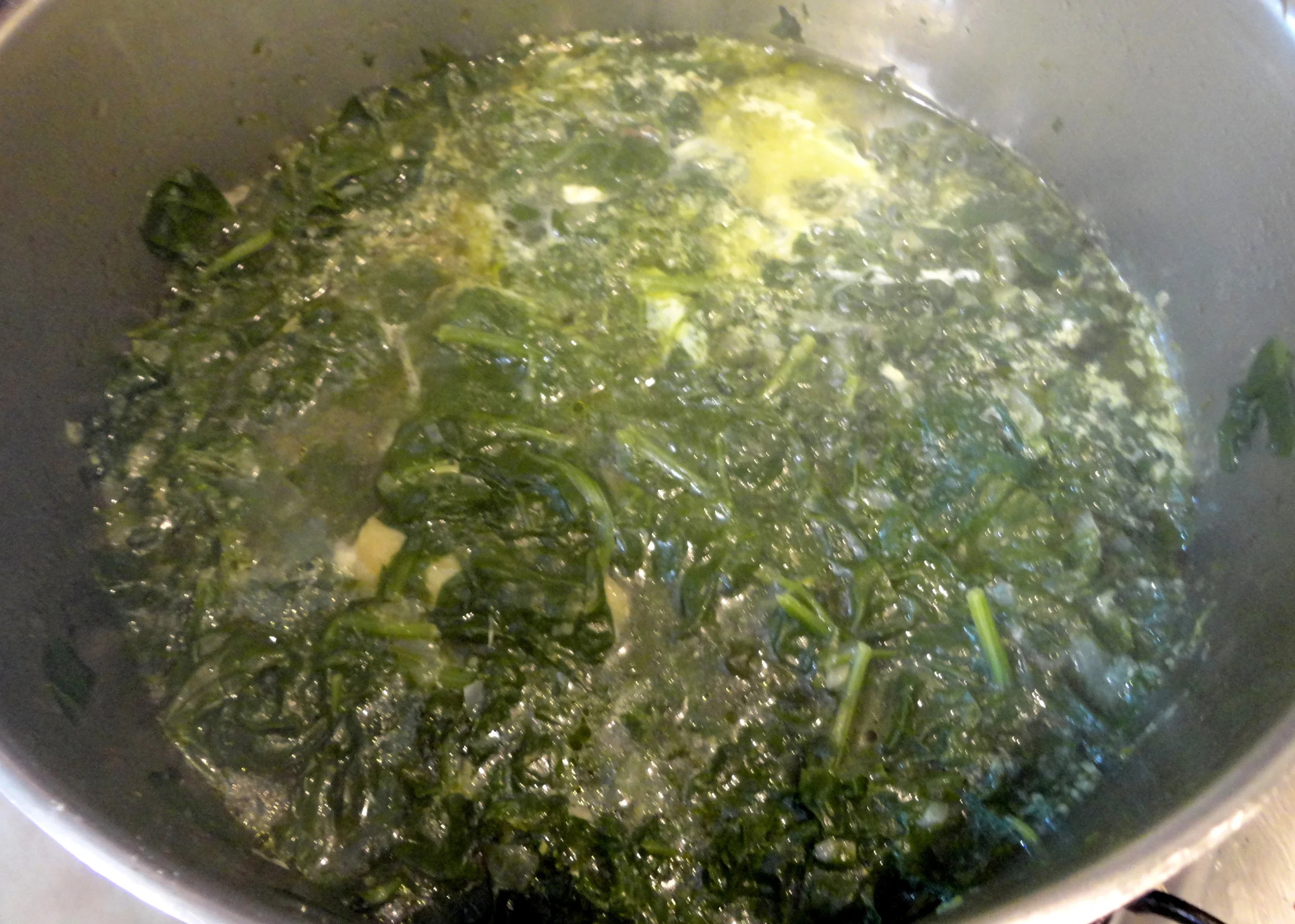 Ainda na panela depois dos ingredientes estarem todos juntos. 