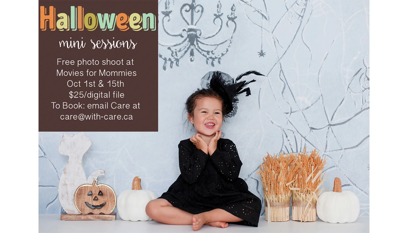 Register NOW for Complimentary Halloween Mini Sessions at Movies for Mommies Humber Cinema