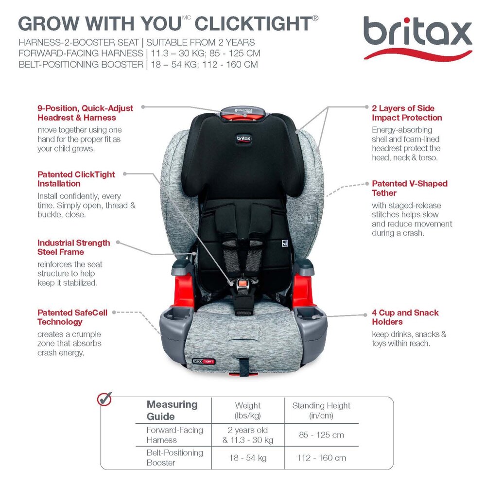 Britax Grow With You Tight Harness, Britax Car Seat Adjust Straps