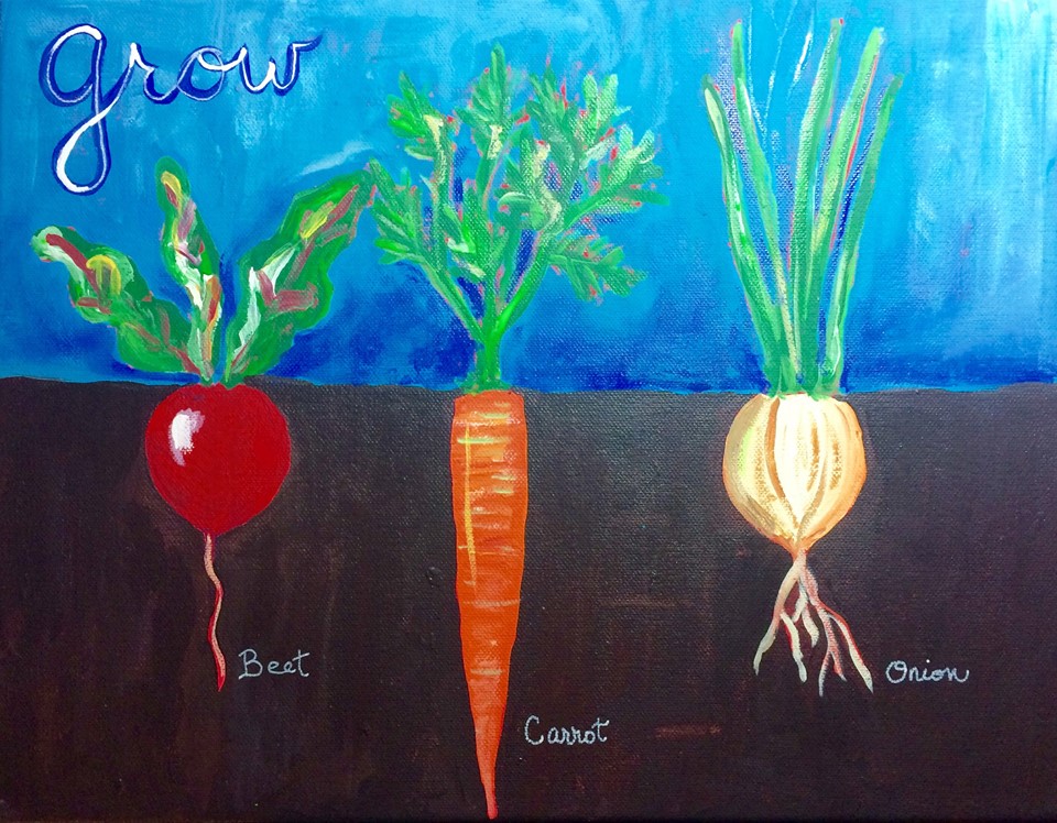 Here is the inspiration painting. There will be room for individual creativity & plants of your choice!