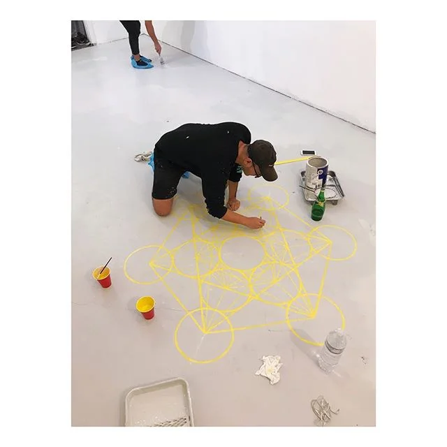 We just spent the past 5 hours in sacred geometry with paint brushes and it wiped us out! 🌬