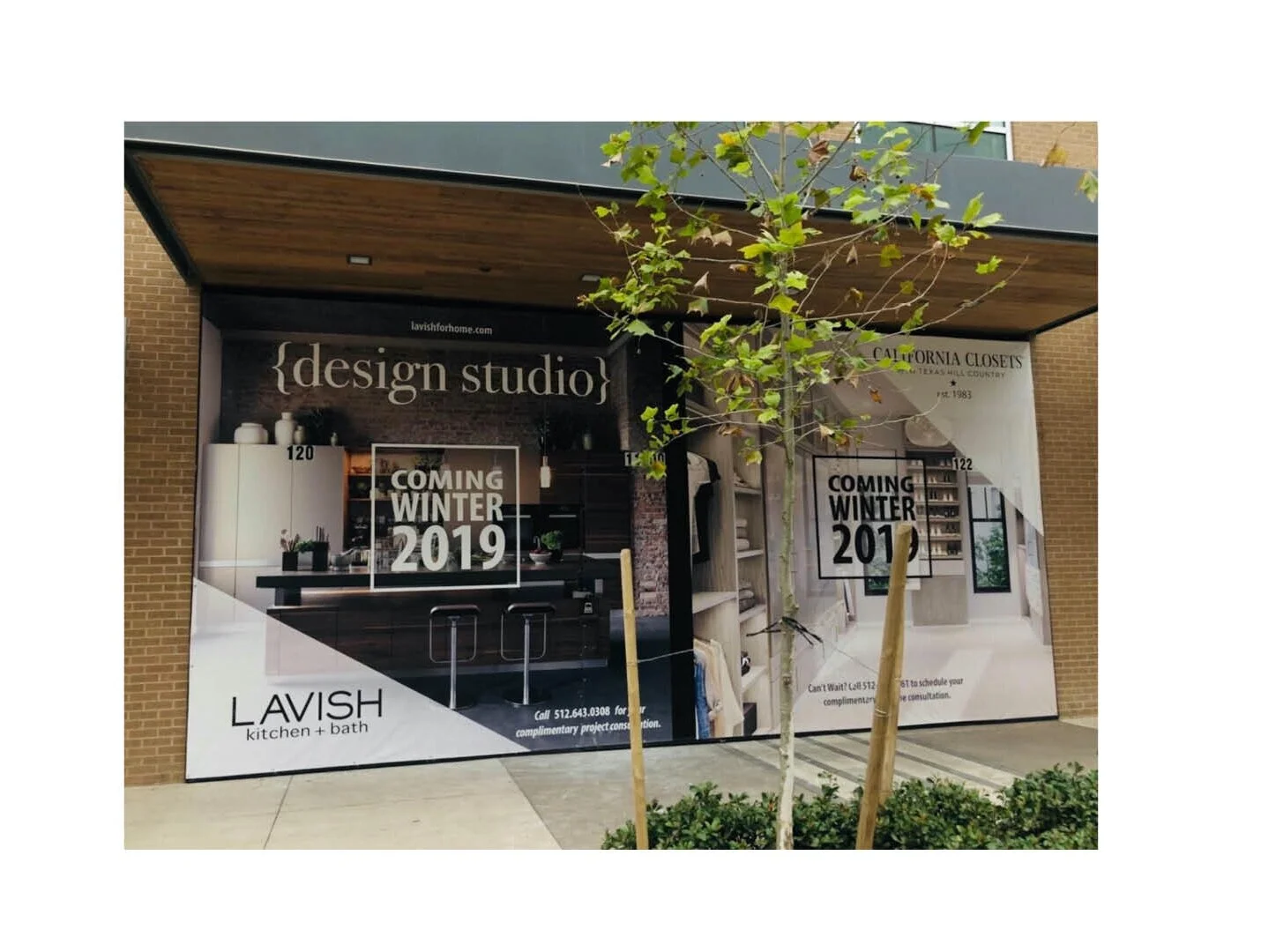Designed storefront window display