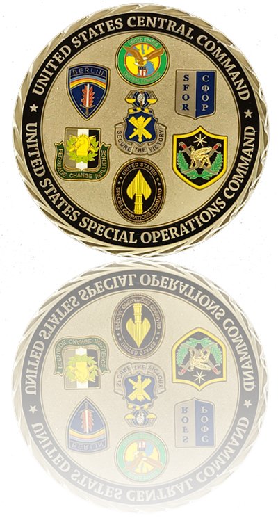 Custom challenge coin by Gray Water Ops Steve Hashem coin