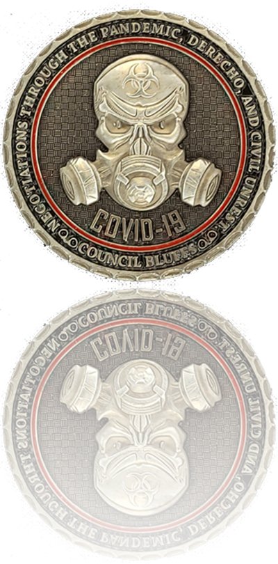 Custom challenge coin by Gray Water Ops Covid 19 coin