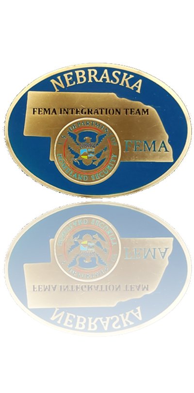 Custom challenge coin by Gray Water Ops NEB DHS