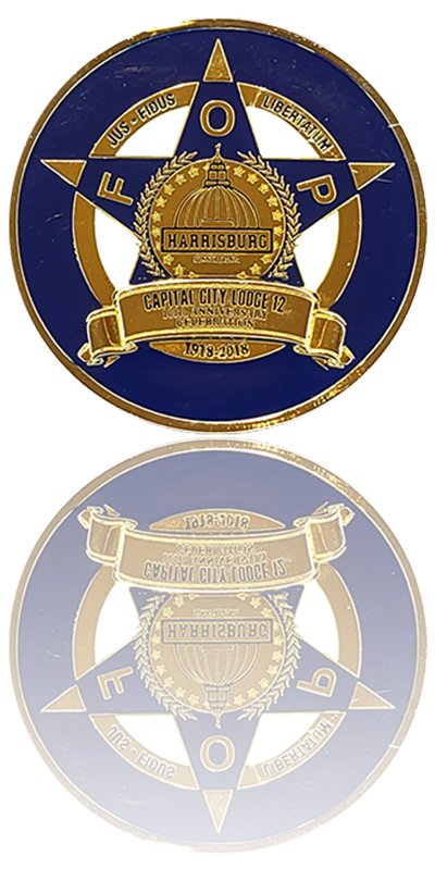 Custom challenge coin by Gray Water Ops FOP