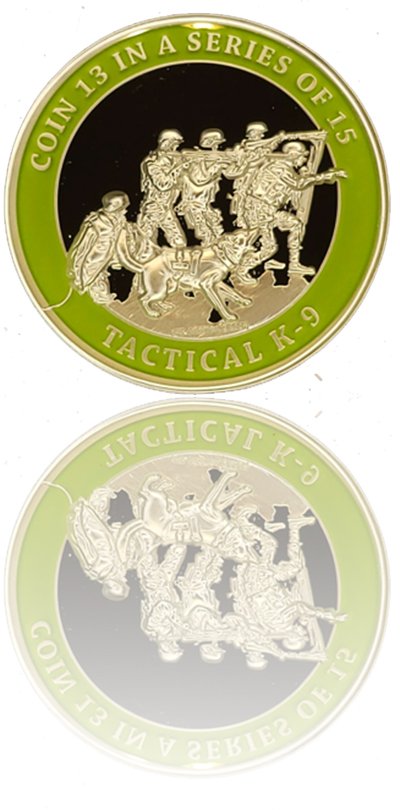 Custom challenge coin by Gray Water Ops Coin is the Dick Kramer 15 coin series