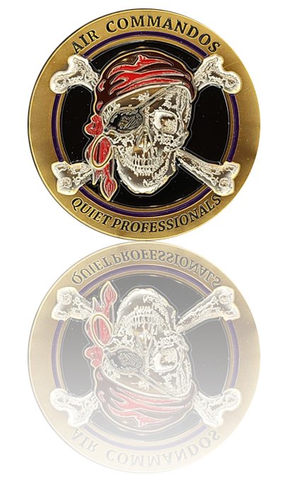 Custom challenge coin by Gray Water Ops AFSOC Finance manager challenge coin