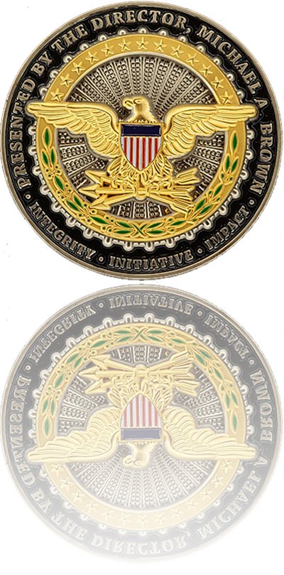 Custom challenge coin by Gray Water Ops Defense Innovation Unit