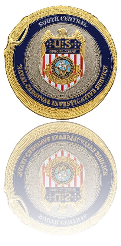 Custom challenge coin by Gray Water Ops NCIS supervisor coin