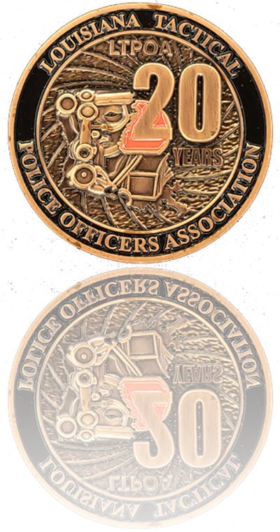 Custom challenge coin by Gray Water Ops LTPOA back challenge coin