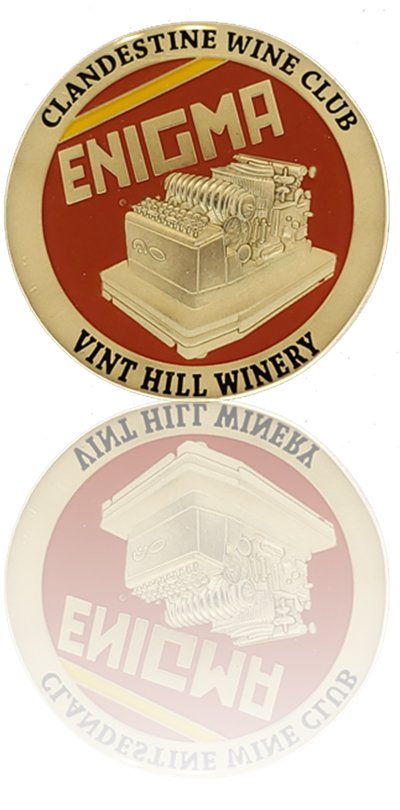 Custom challenge coin by Gray Water Ops Vint Hill winery