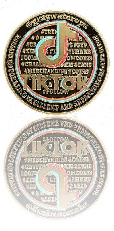 Custom challenge coin by Gray Water Ops Tiktok challenge coin