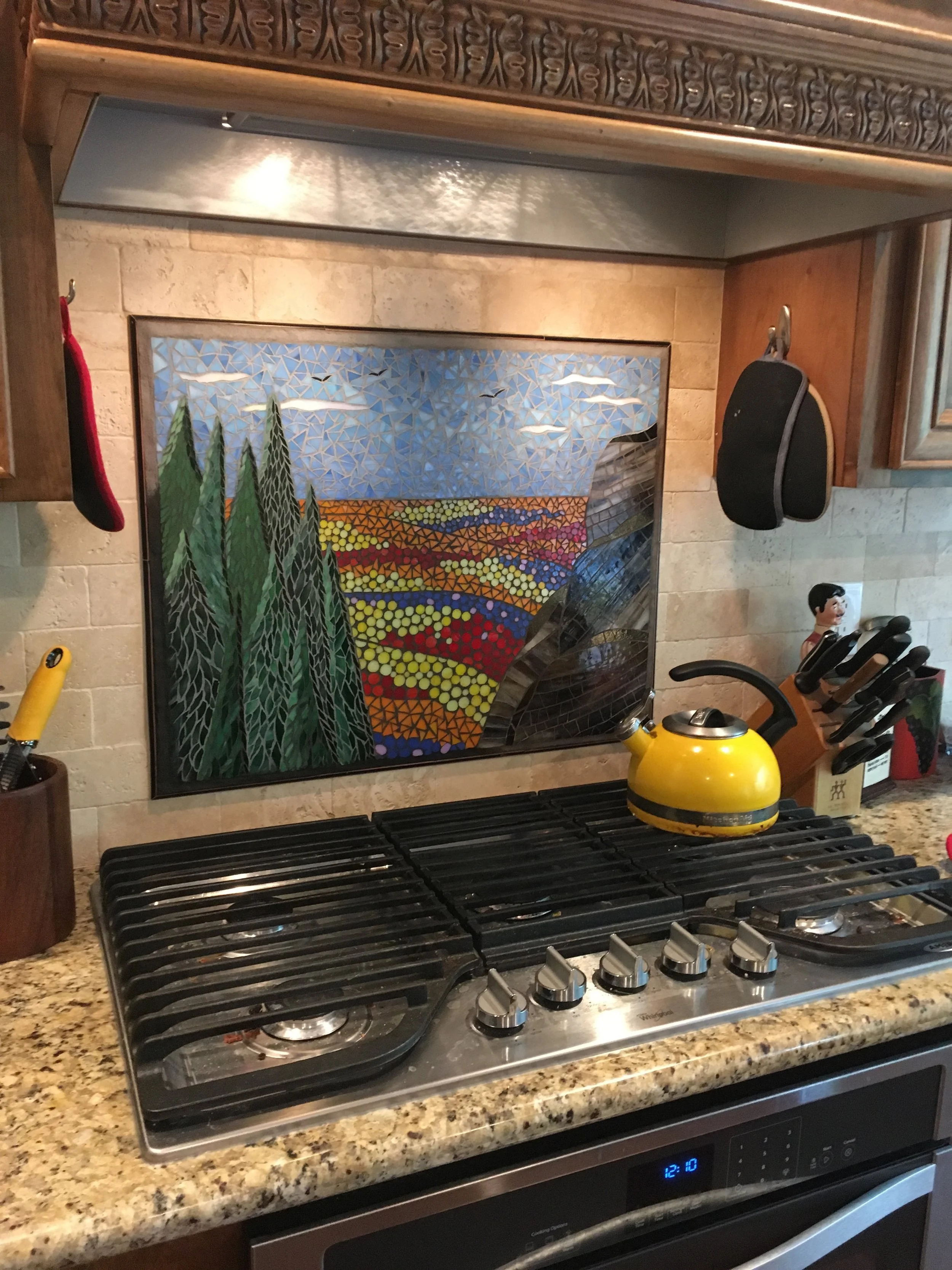 Wildflowers backsplash