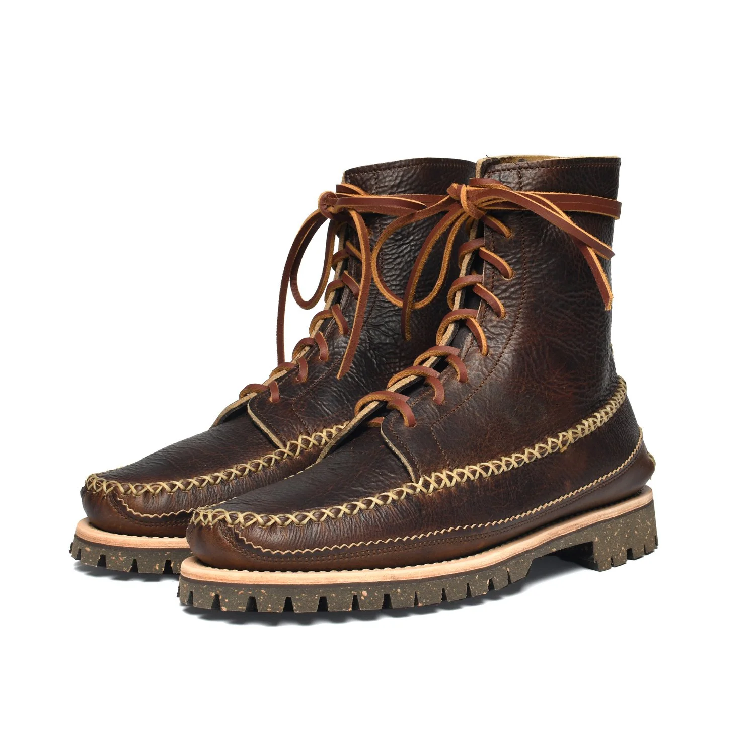 All Handsewn Maine Guide DB Boots w/ Cortina Sole - Crazy Horse