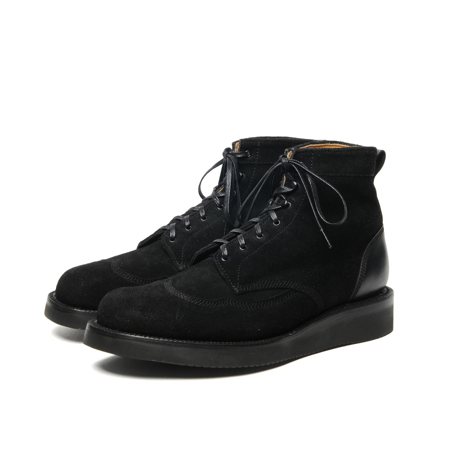 black suede work boots
