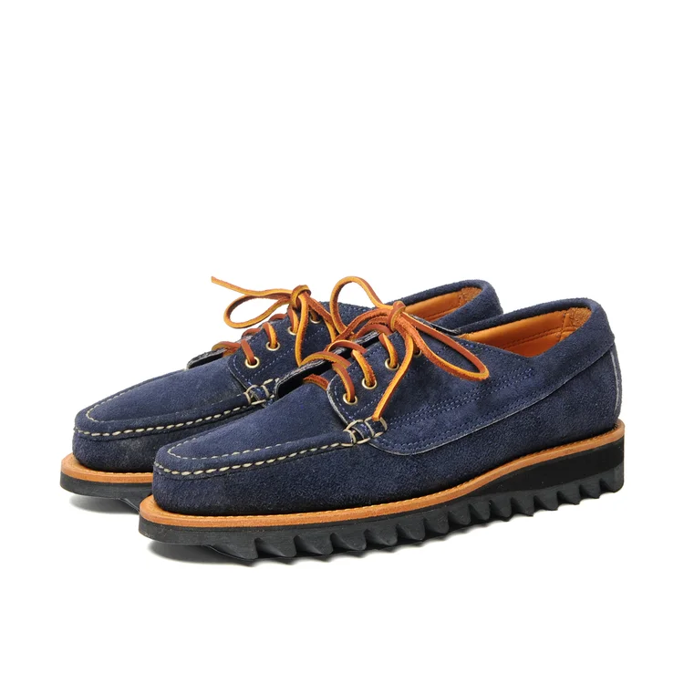 WS English Moc with Ripple Sole - FO Navy — YUKETEN