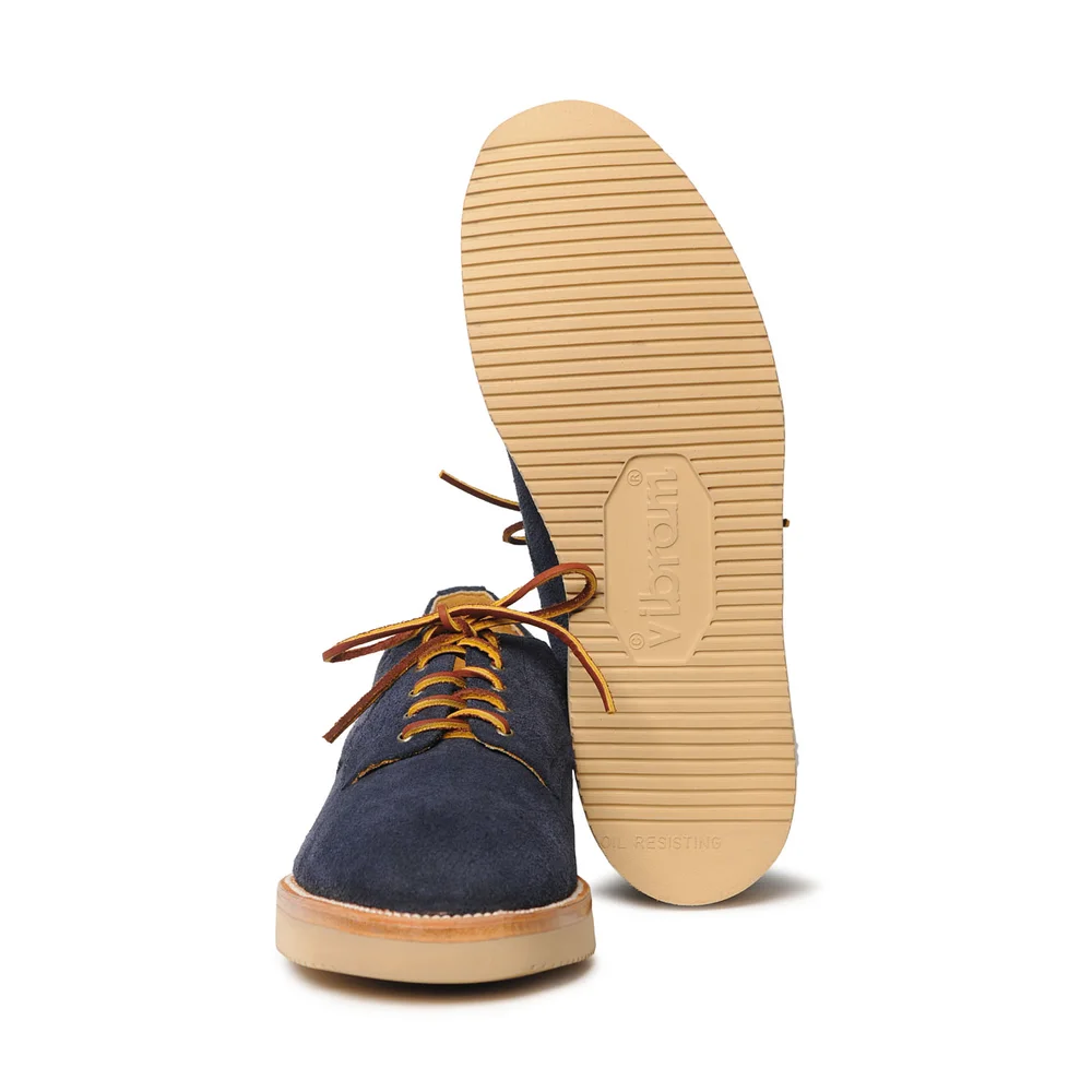 Yuketen Western Oxford Blue Leather Shoes Wadaken Mil Spec U Tip Oxford - Whisky — YUKETEN main image 3