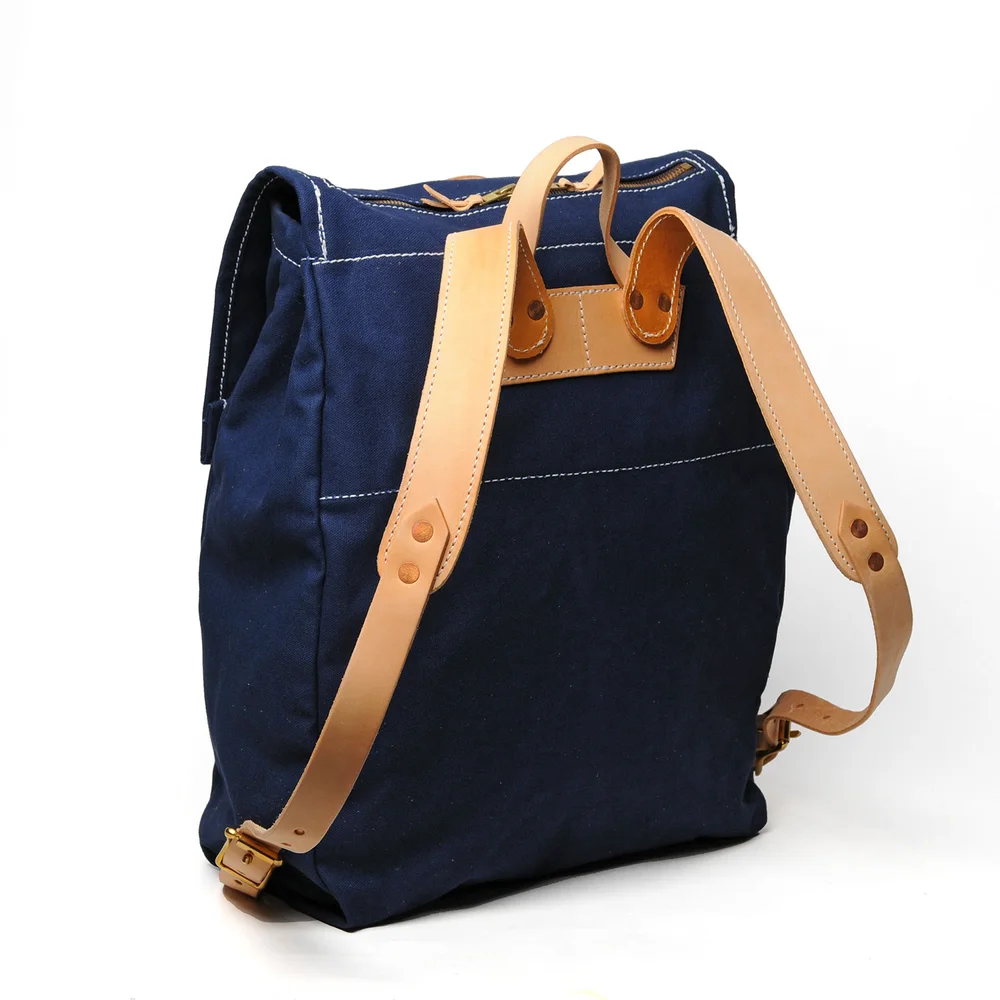 Canoe Leather and Canvas Backpack Canoe Pack - Forest – Bradley Mountain main image 3