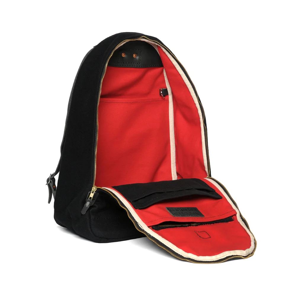 Triangle Back Pack - Black Wool — YUKETEN