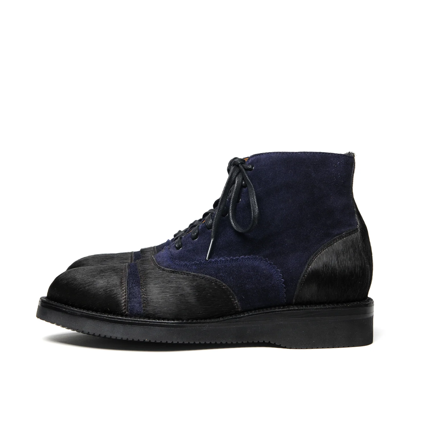 Cricket - Black Hair with Navy Suede