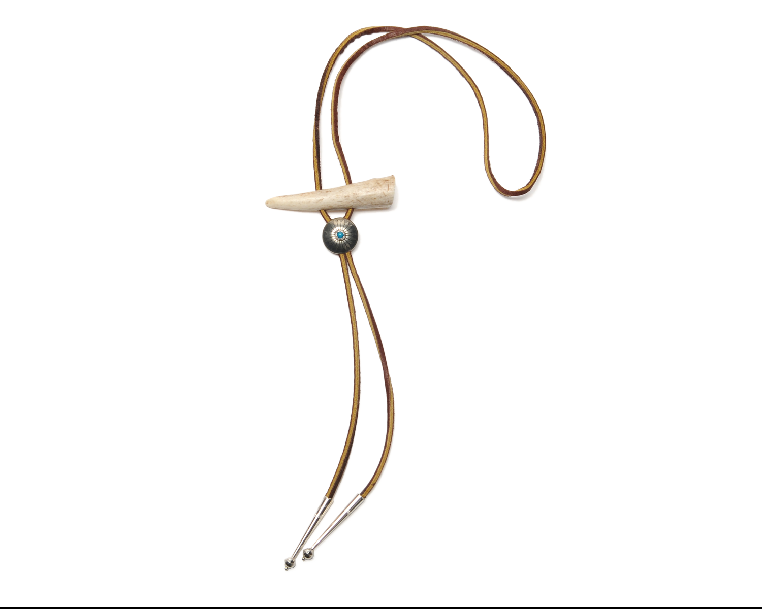 MG-BTD01-LEATHER-BOLO-TIE-W-DEER-ANTLER-W-CONCHO-BROWN-01-16fw.png