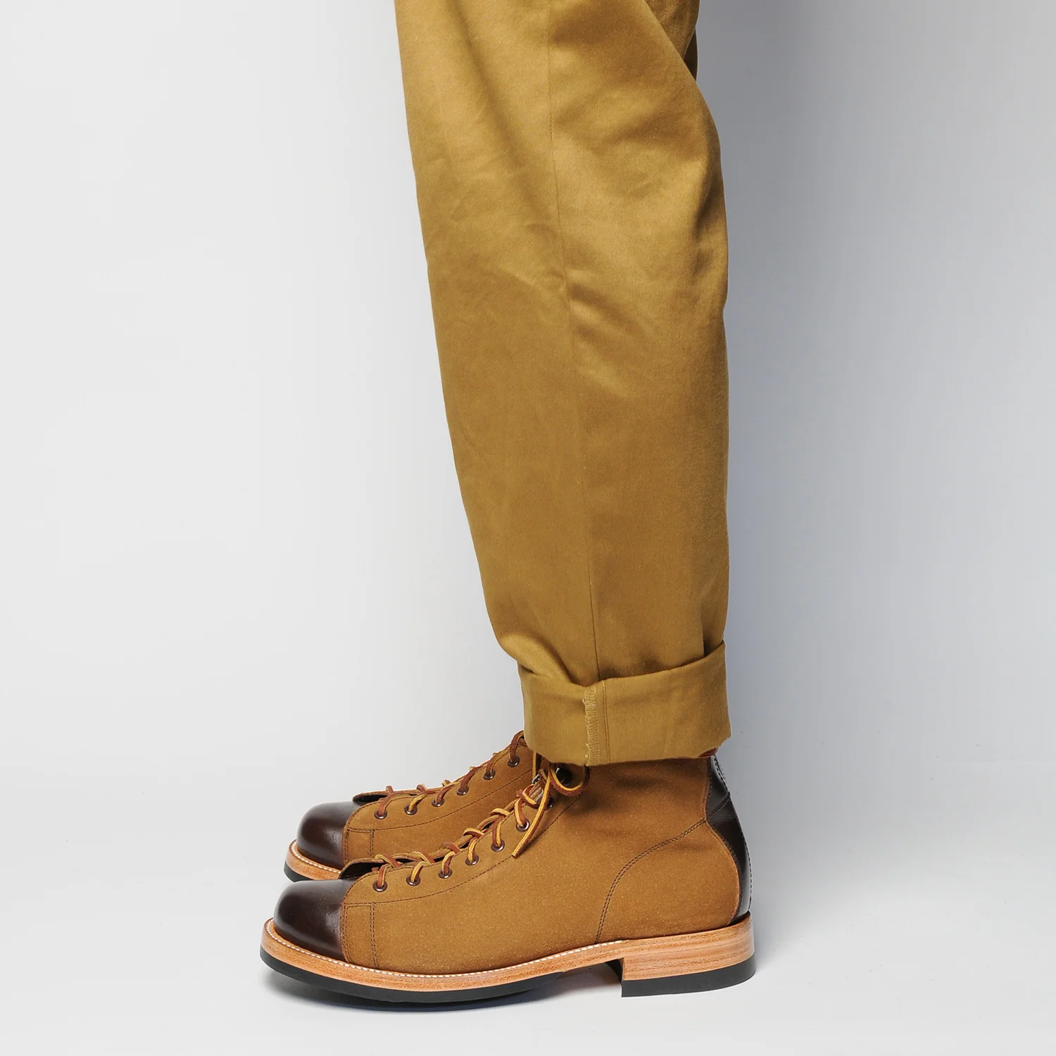 brown suede work boots