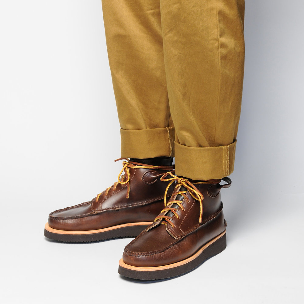 All Handsewn Maine Guide 6 Eye Boots With Handle Chromexcel Leather Yuketen