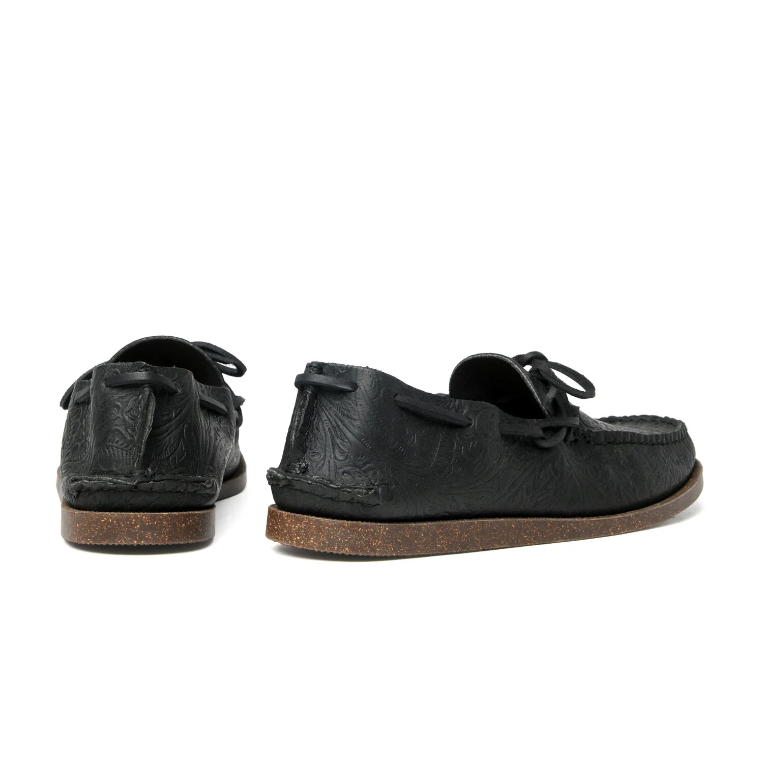 WS All Handsewn Canoe Moc with Camp Sole - Floral Black — YUKETEN