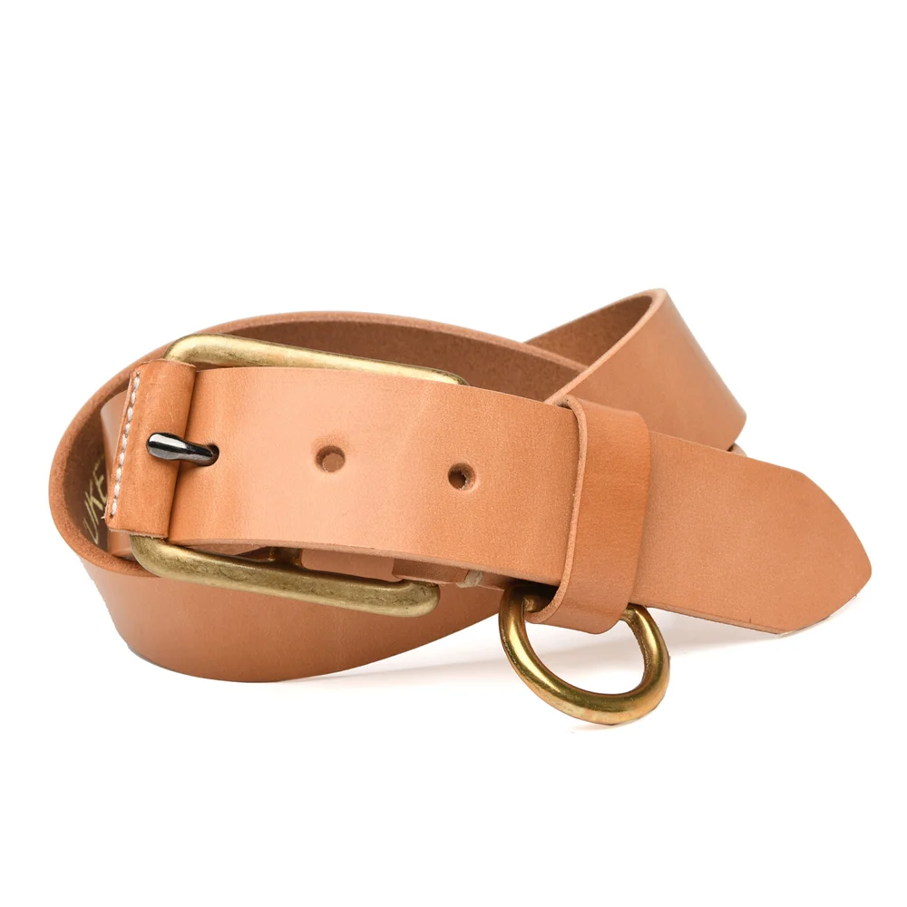 FRYE TWISTED STUD LEATHER BELT BROWN WITH BRASS D RING BUCKLE SIZE LARGE NWT Frye Belt Womens | eBay main image 3