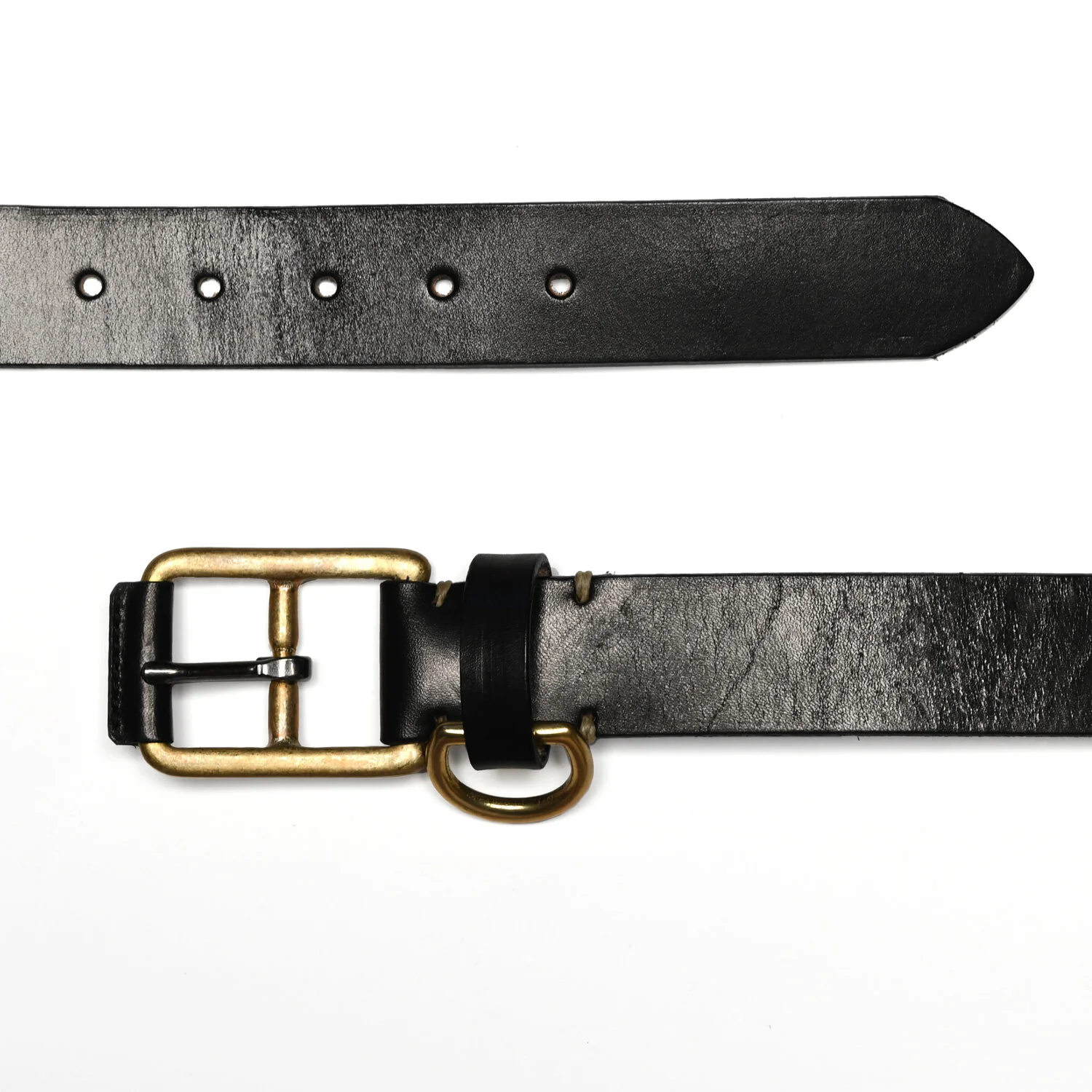 Stitched D-Ring Belt - Black — YUKETEN