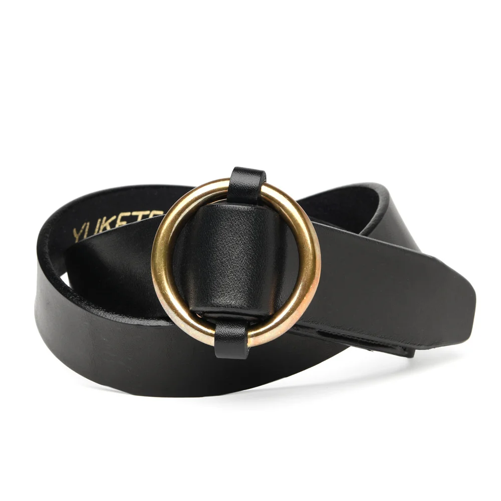 1 1/4 Ring Belt - Black — YUKETEN