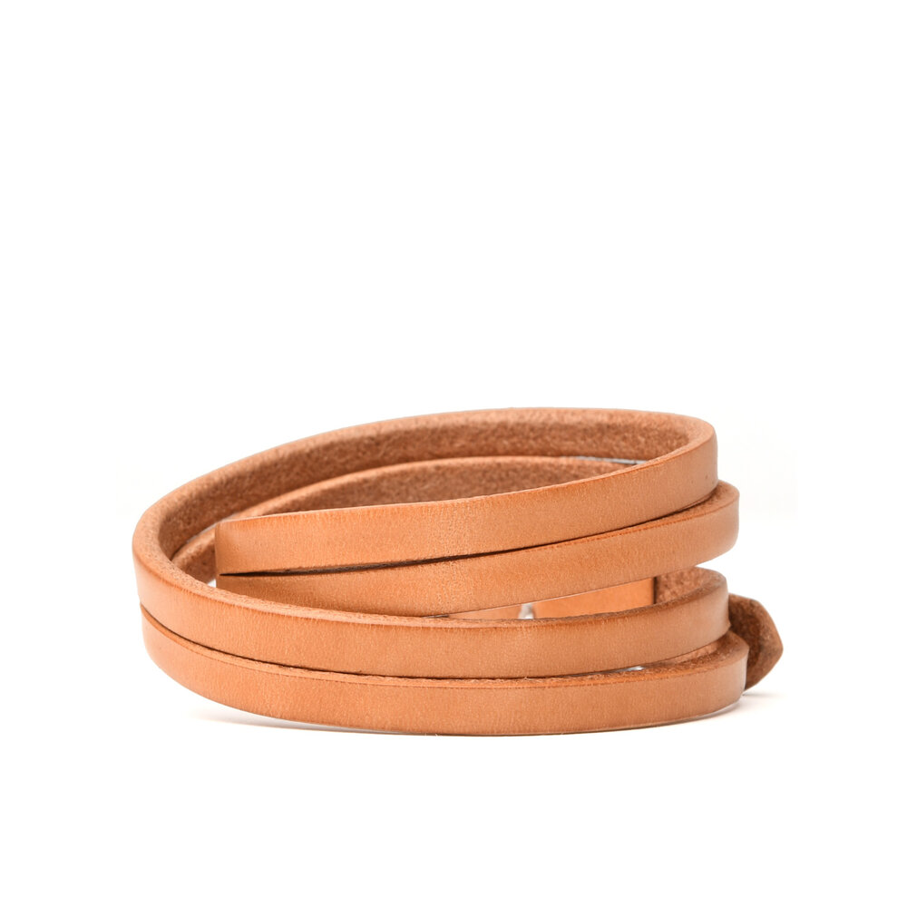 Double Wrap Split Bracelet - Russet with Nickel — YUKETEN