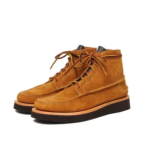 All Handsewn Maine Guide 6 Eye Boots - Flesh-out Leather [2 Colors 