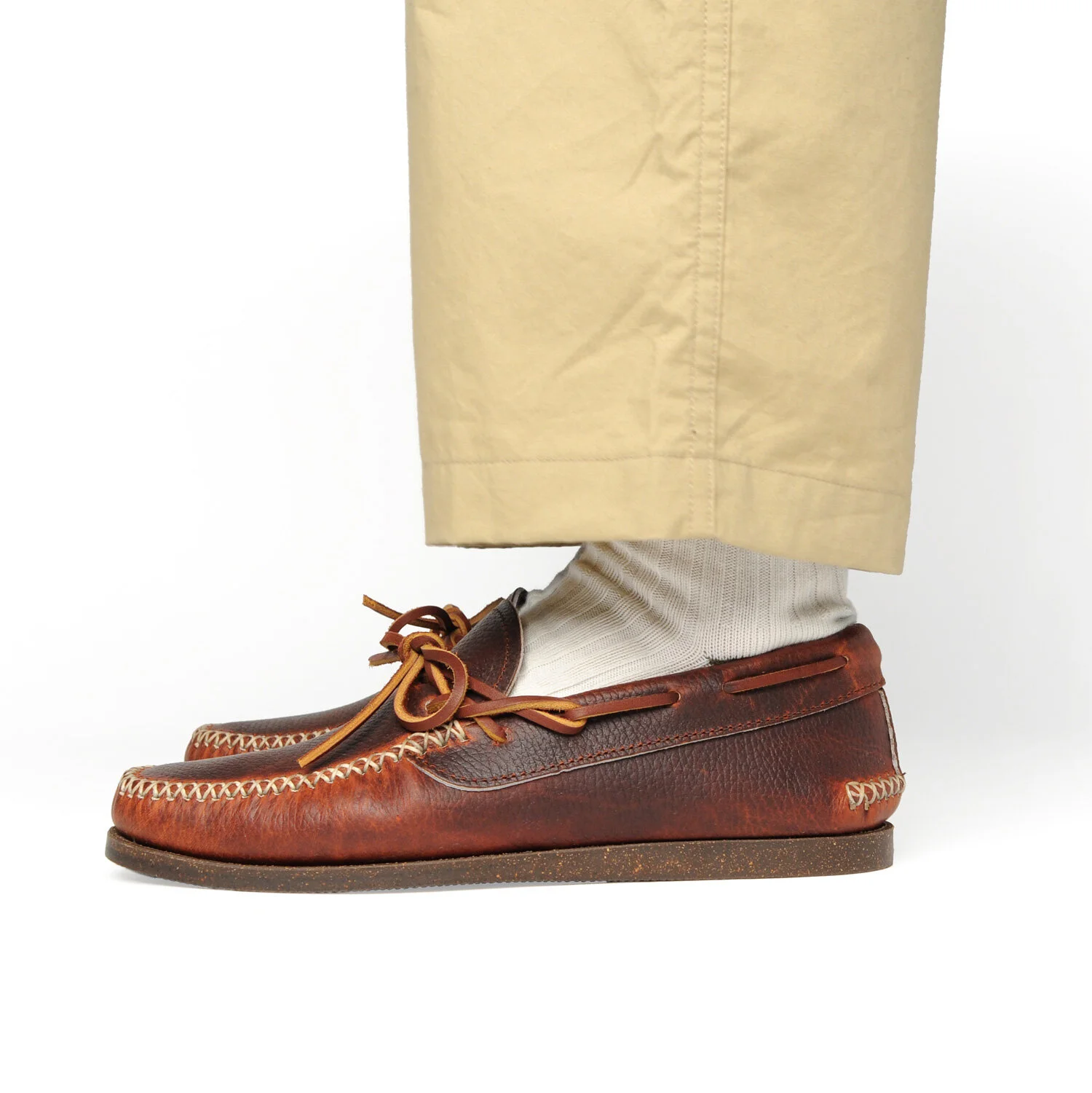WS Canoe Moc w/ Camp Sole - CP Brown — YUKETEN