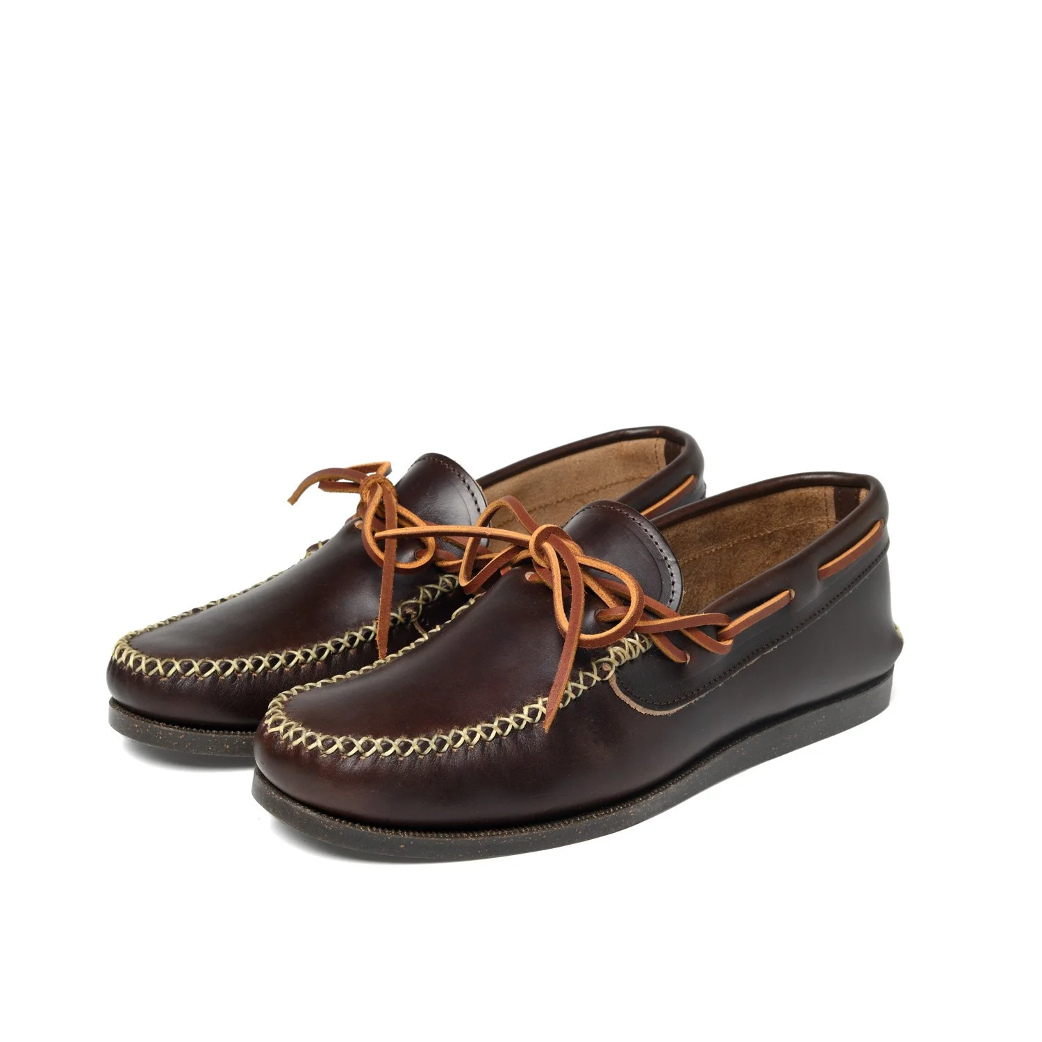 Canoe Moc w/ Camp Sole - G Brown — YUKETEN