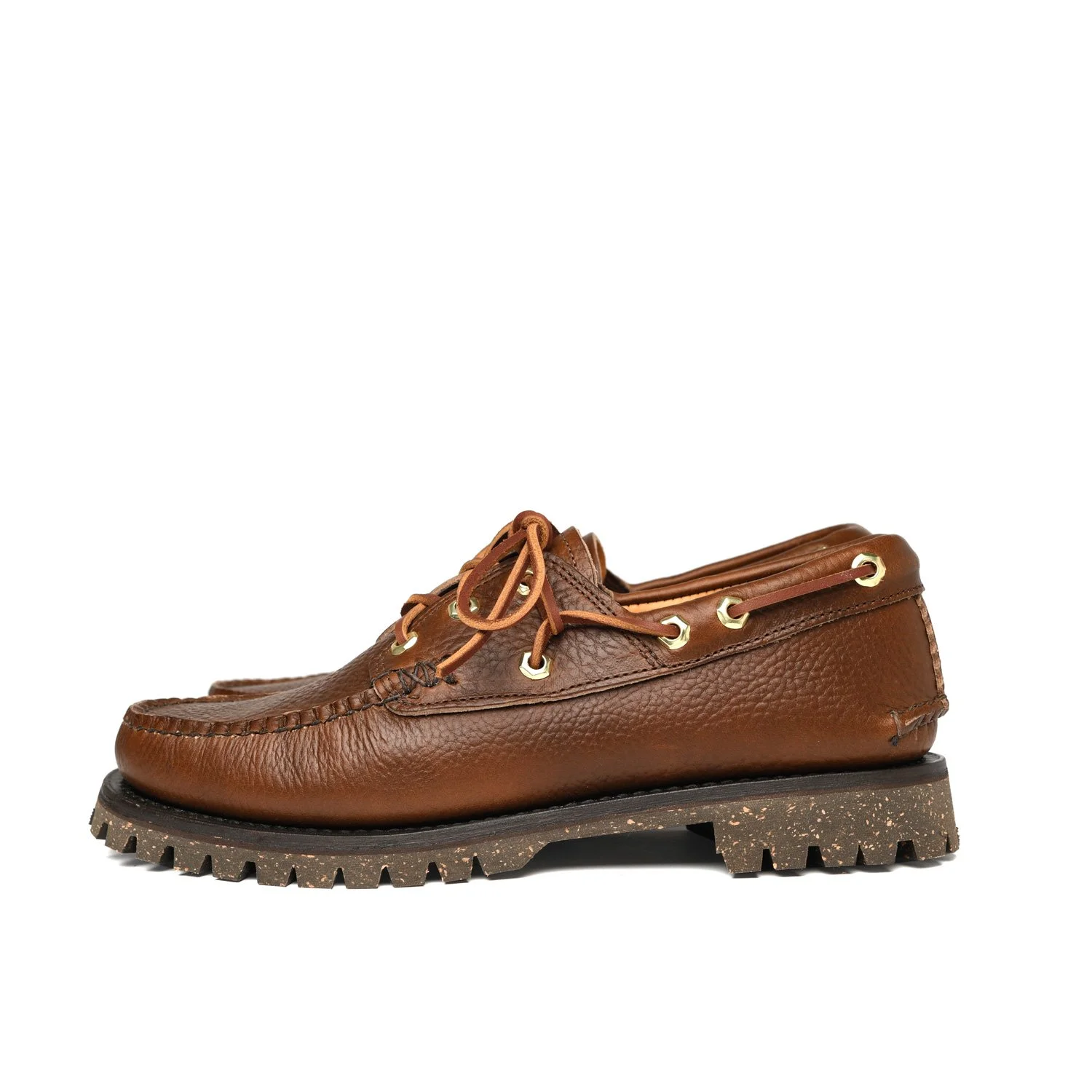 Hex Eye Boat Shoes with Cortina Sole - Grizzly Brown