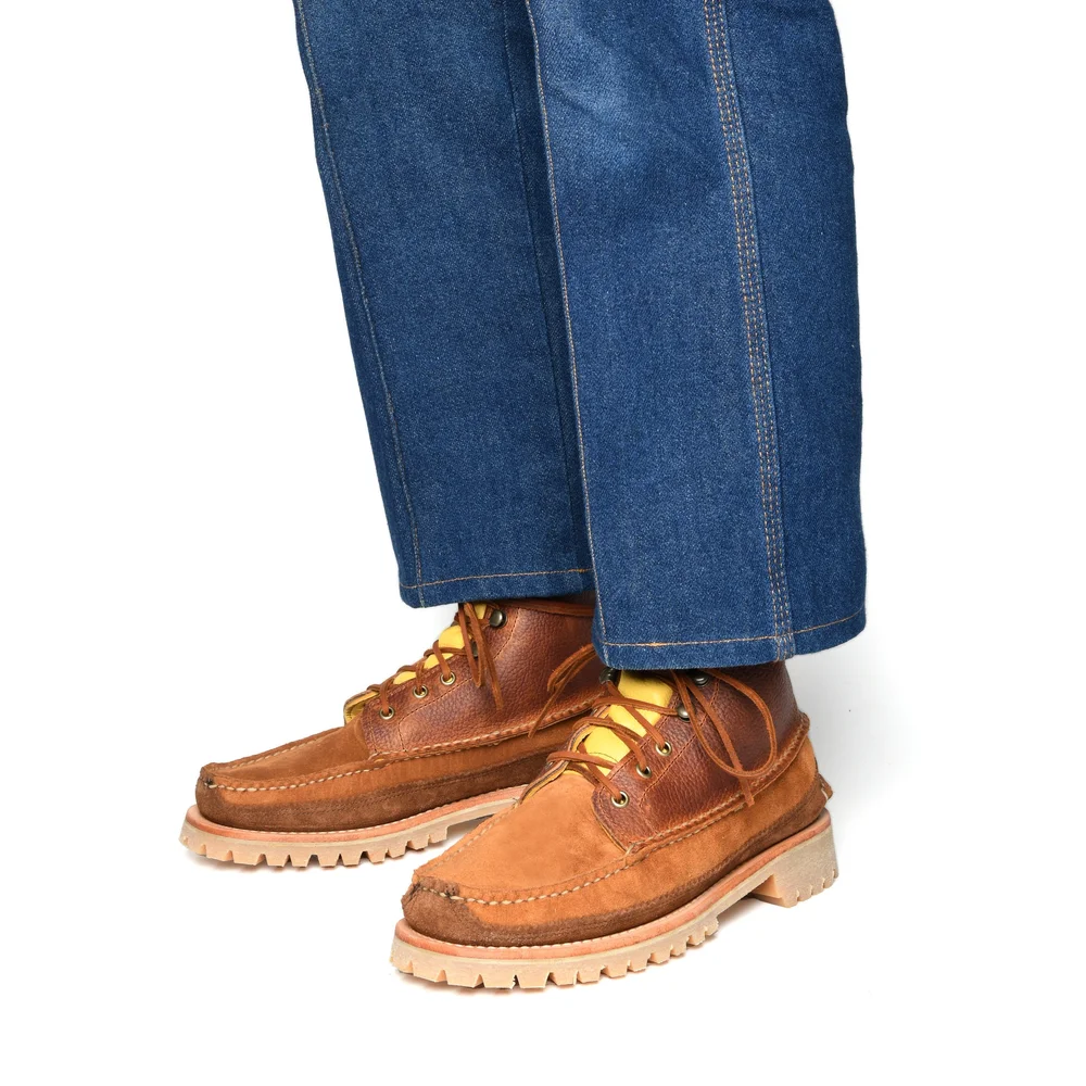 All Handsewn Maine Guide 6 Eye DB Boots - Brown Multi — YUKETEN display picture 1